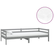 Divano letto | Sof¨¤ letto | Letto singolo con Materasso 90x200 cm Grigio in Legno di Pino