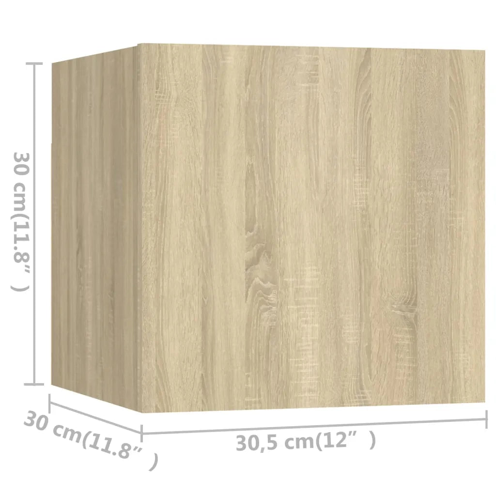Set di Mobili Porta TV 7 pz-Credenza per TV Rovere Sonoma in Legno Multistrato