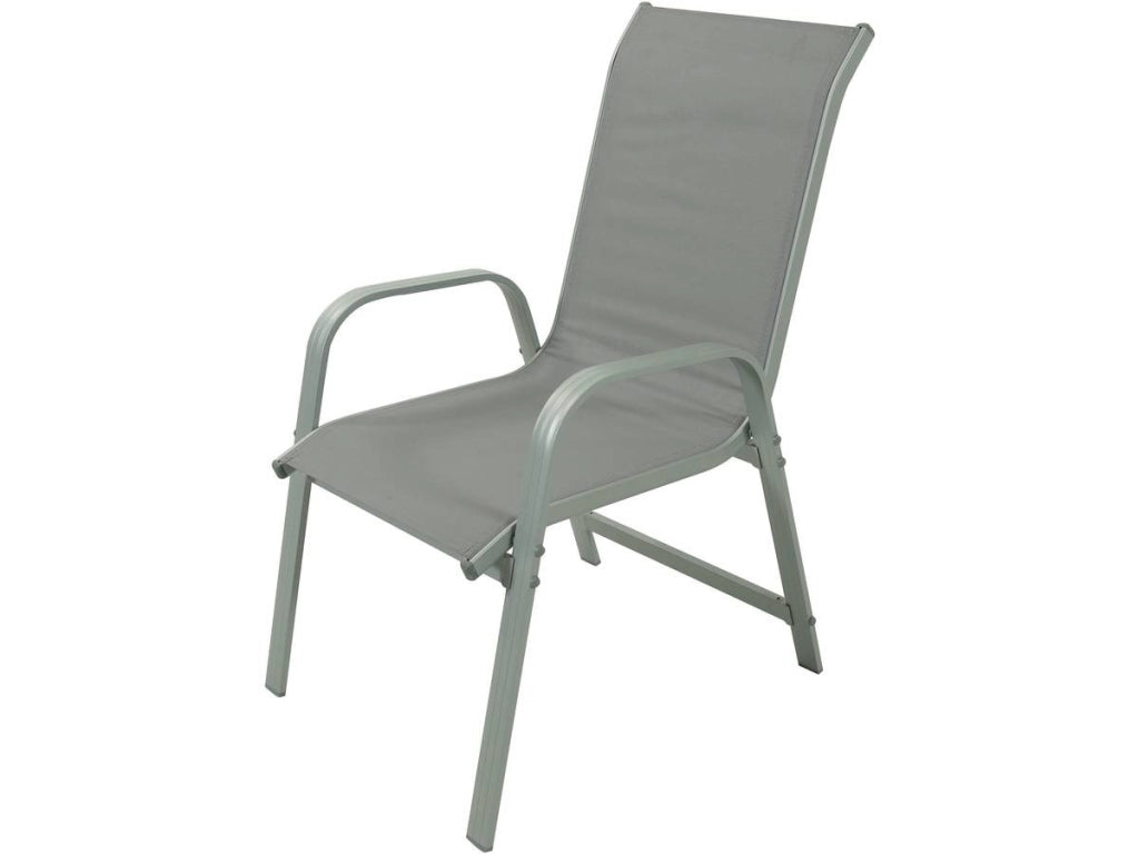 Set di mobili da giardino in textilene "cordoba + Porto" 8 persone grigio chiaro