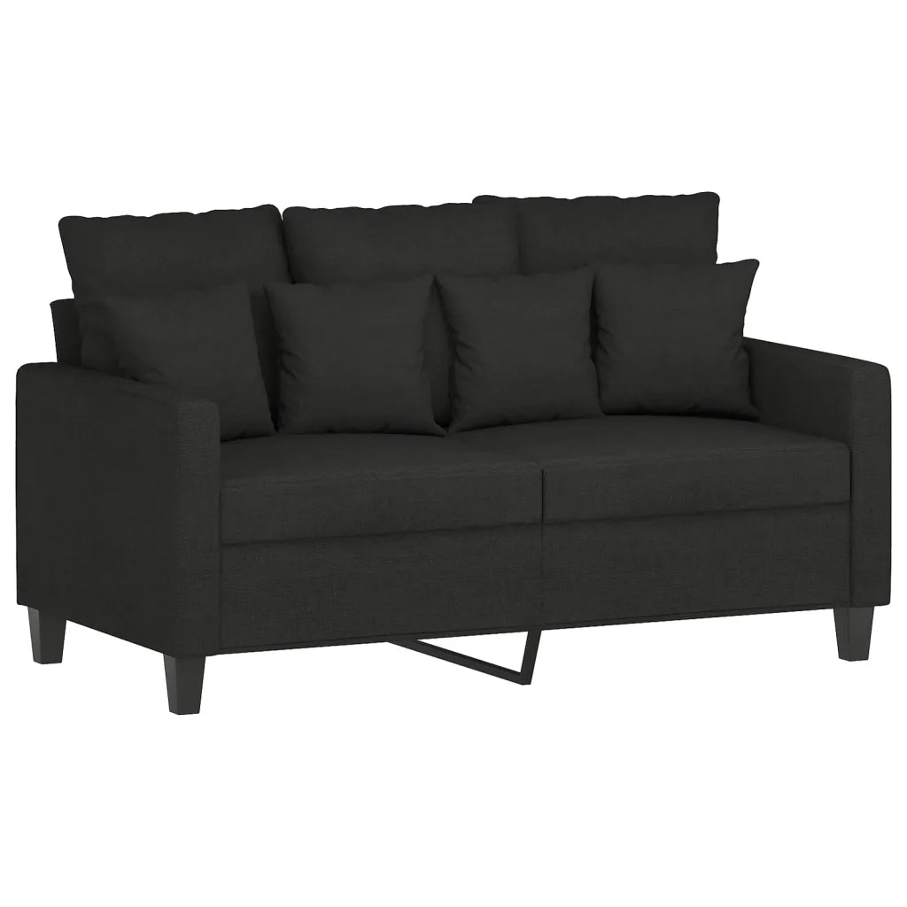 Set di Divani 3 pz con Cuscini Nero in Tessuto 3201676