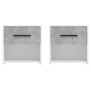Secli, Comodino un Cassetto, 42x33x42h cm Bianco