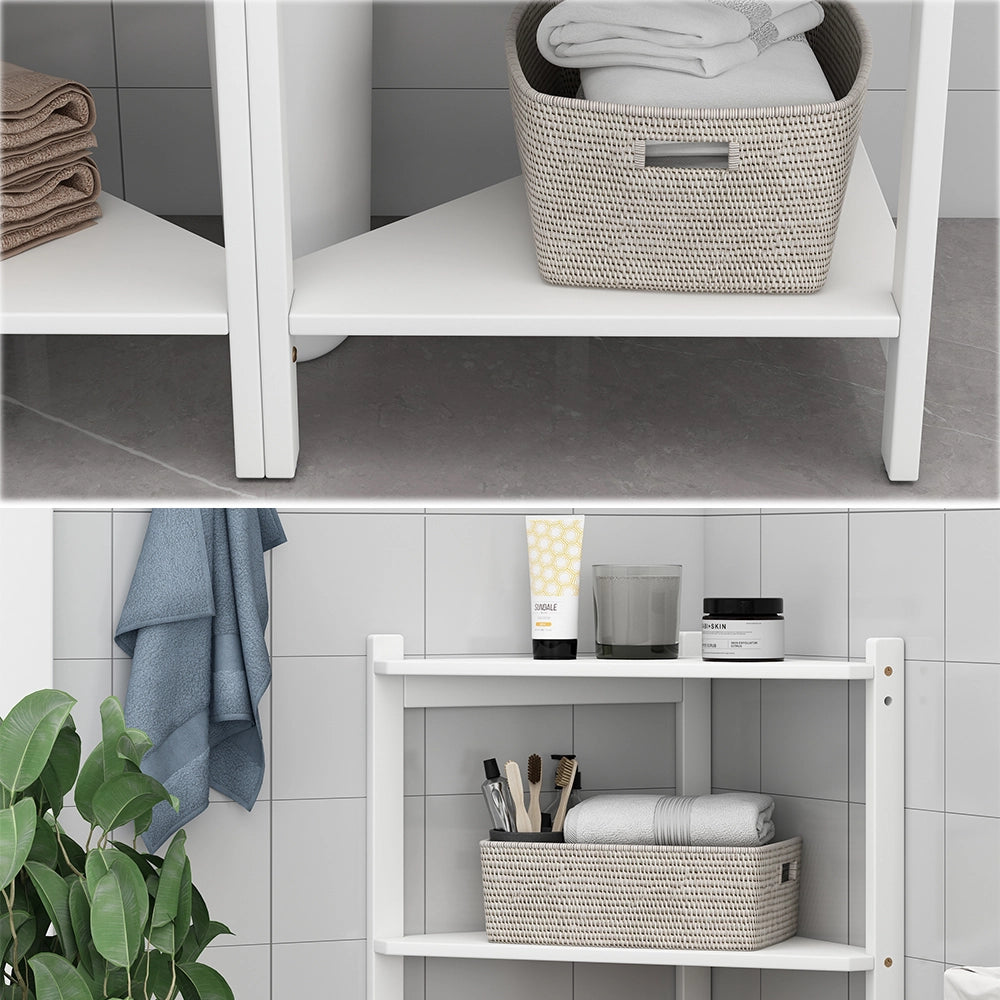Vicco Mobiletto per lavabo Bianco 68 x 60.5 cm Set di 2