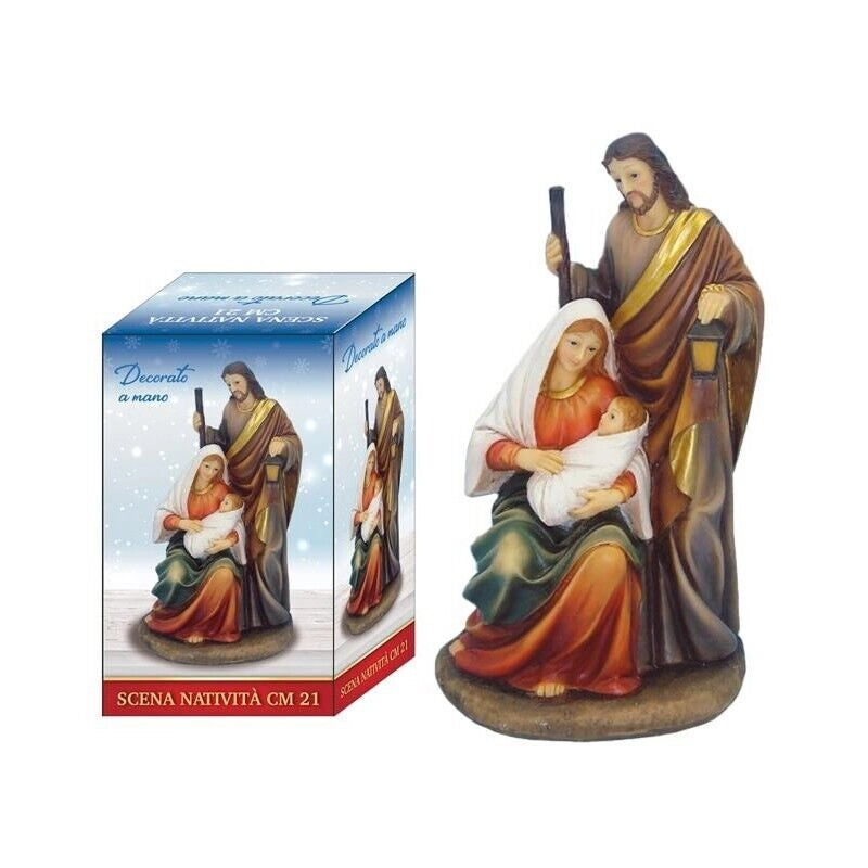 MAURY'S SET NATIVITA' DECORATO A MANO CON STATUE DA 21 CM OKX