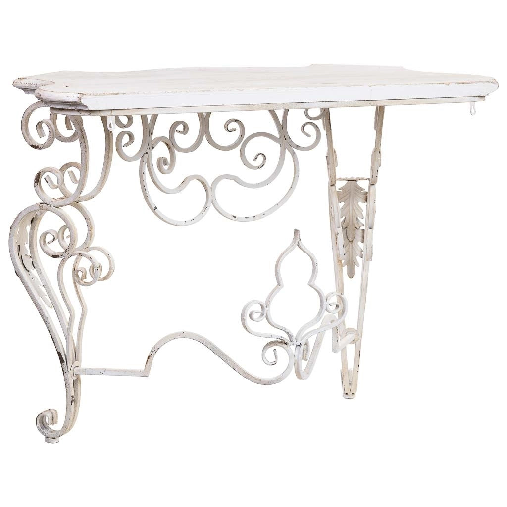 Console in legno e metallo finitura invecchiata 114x43x80h cm