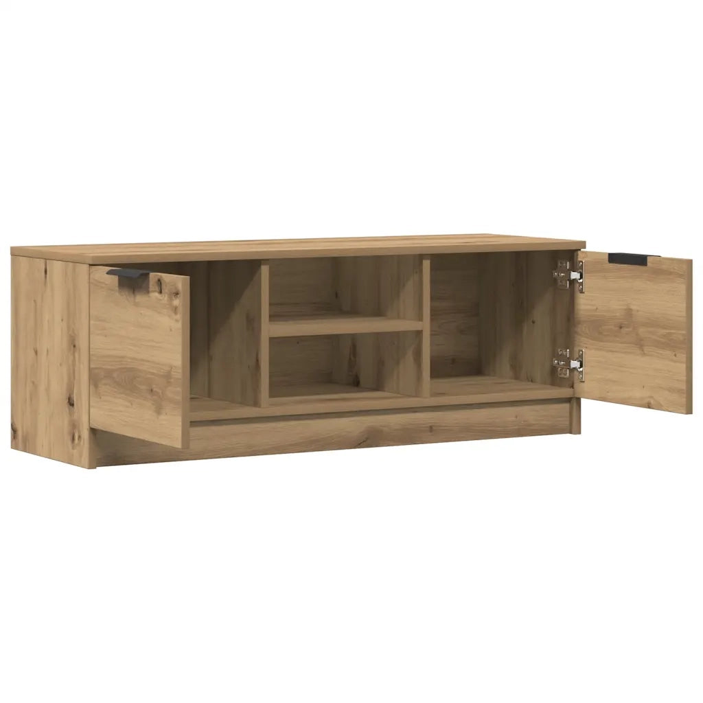 Mobile TV Marrone Artigianale 102x35x36,5 cm Legno Multistrato 856859
