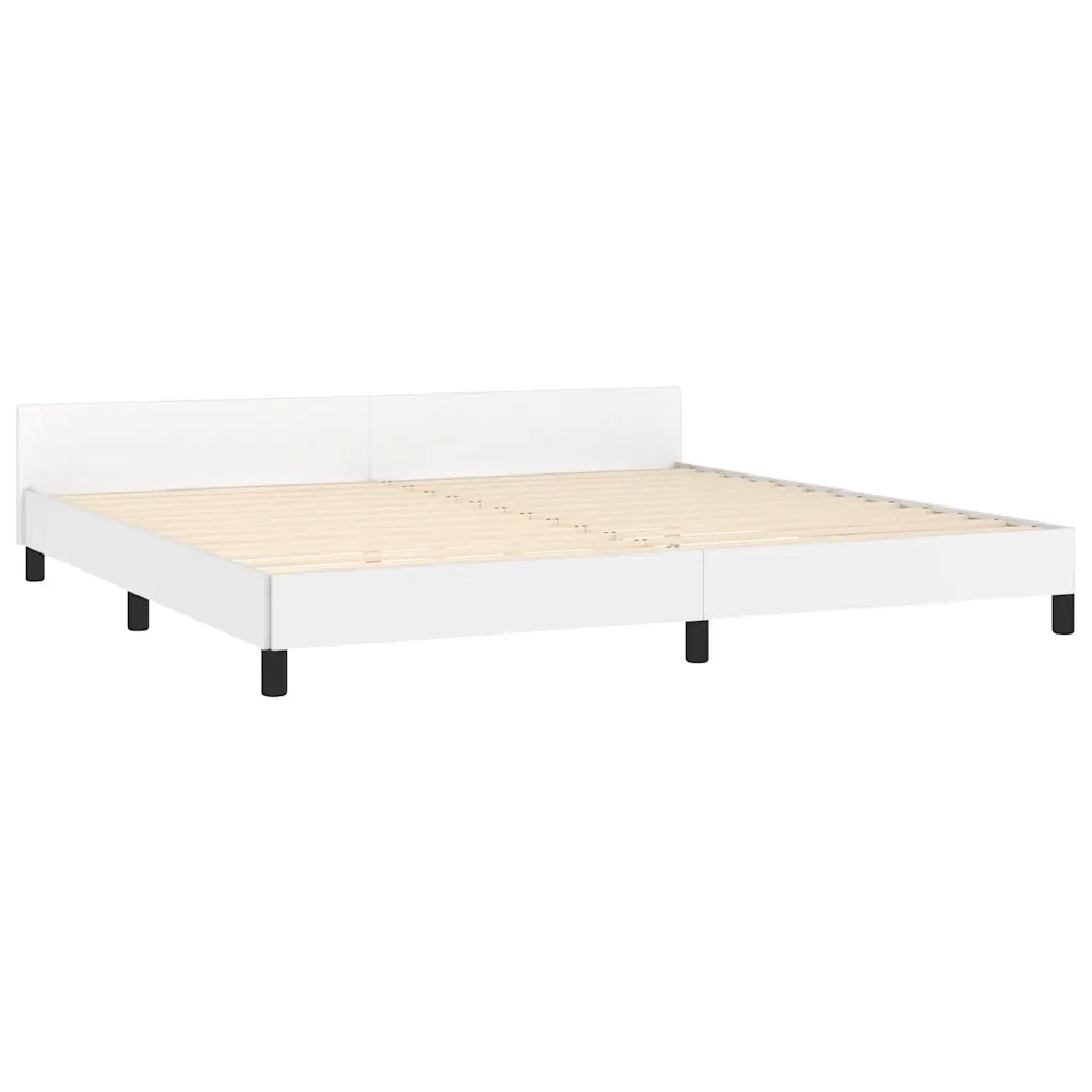 Giroletto con Testiera senza Materasso Bianco 200x200 cm 347520