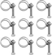 Flessimetalli 20 pezzi - Regolabili 18-22 mm - Doppio filo - Acciaio inox - Sanitario - Materiale resistente - Flessimetro