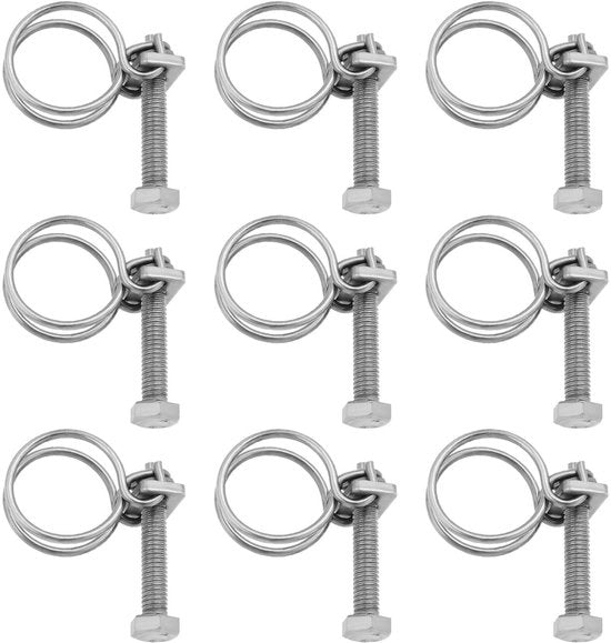 Flessimetalli 20 pezzi - Regolabili 18-22 mm - Doppio filo - Acciaio inox - Sanitario - Materiale resistente - Flessimetro