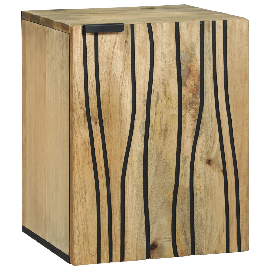 Mobile da Bagno a Muro 38x33.5x48 cm Legno Massello di Mango e Legno Ingegnerizzato