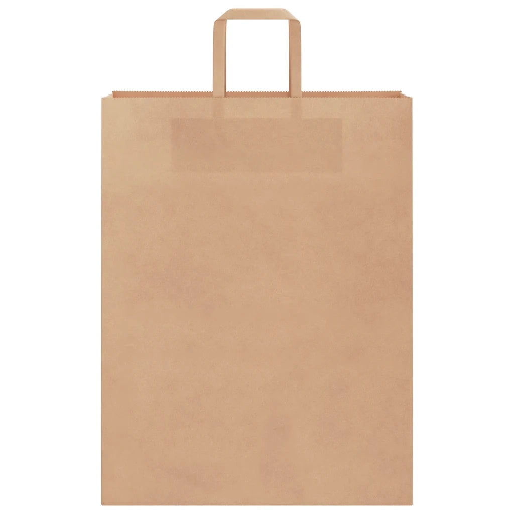 Sacchetti di Carta 50 pz con Manici Marrone 32x12x42 cm
