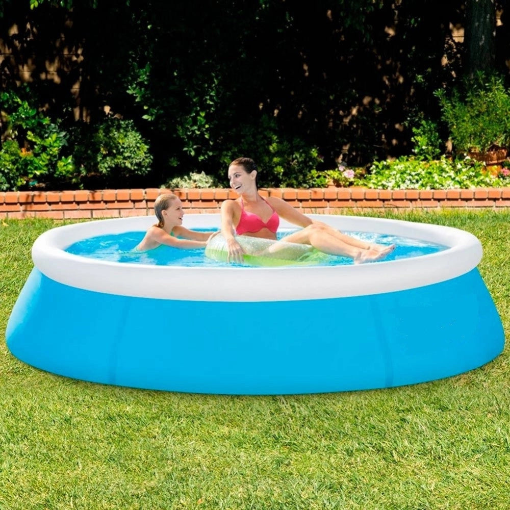 Trade Shop - Piscina Gonfiabile Rotonda Easy Set Pvc 183 X 51 Cm 880 Lt Giardino Terrazzo -