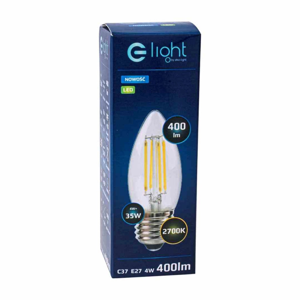 Lampadina LED Filament 4W E27 2700K 470lm Eko-Light