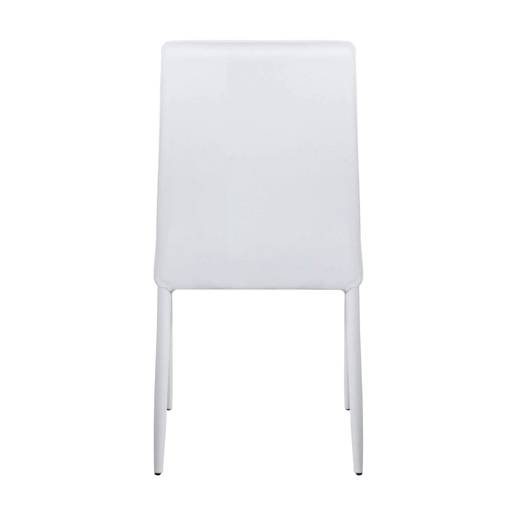 Sedia da Pranzo Moderna in Ecopelle Acciaio cm 40x44x91 5 - NIGEL
