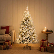 Albero di Natale Artificiale con Palline 120 cm 150 LED 3466093