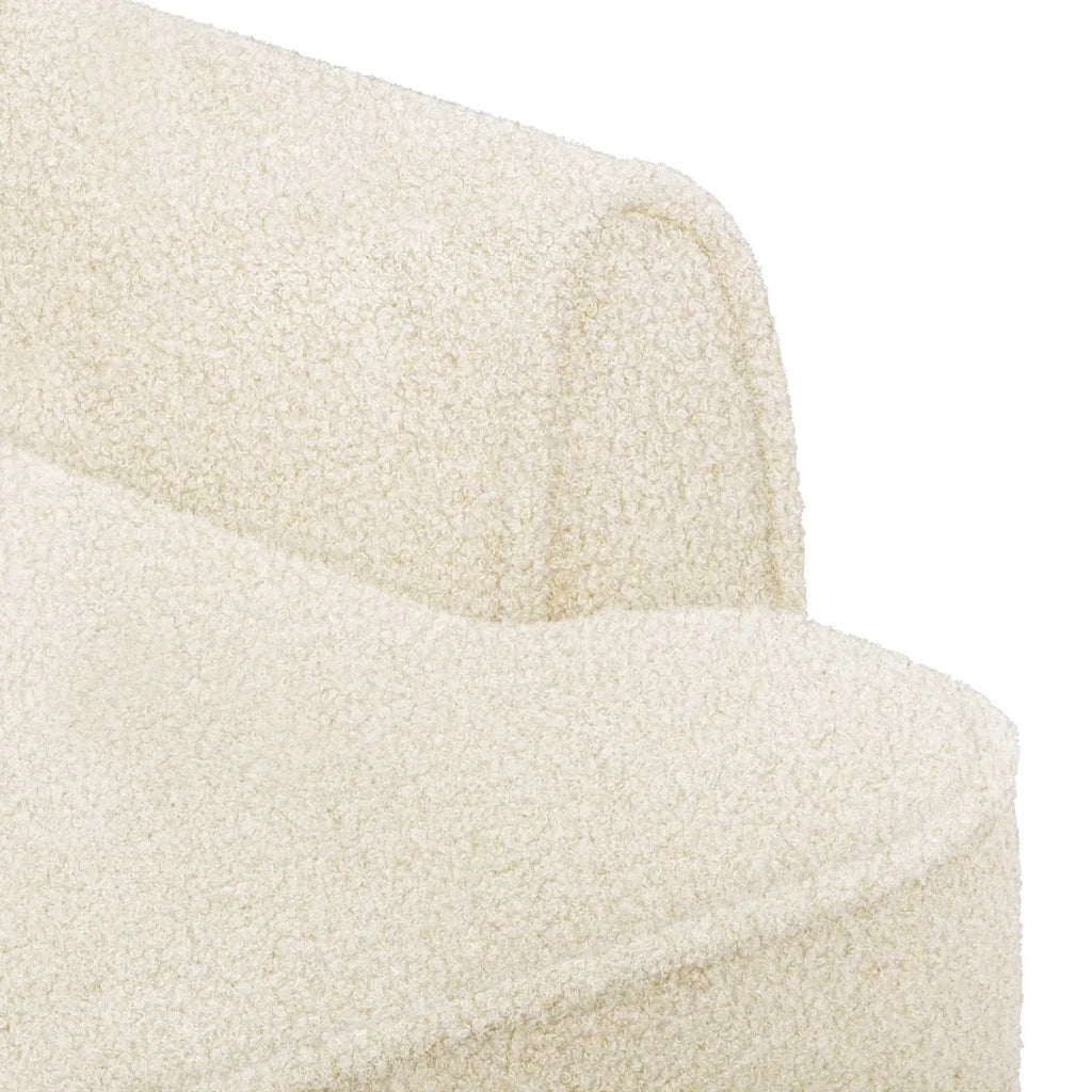 Loveseat con bottoni imbottiti Crema 117 x 67 x 77 cm Bouclé 42041823