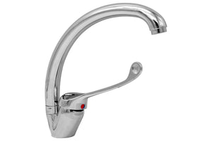 Miscelatore canna alta con leva clinica, canna girevole