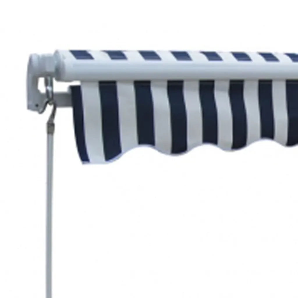 Tenda da Sole Pieghevole Manuale 300 cm Blu/Bianca cod mxl 43619