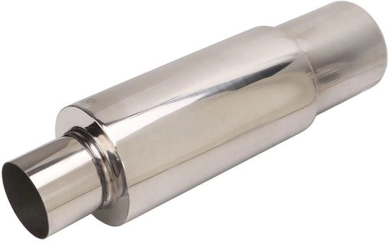 Uscita di Scarico Universale - Risonatore - 2,5 Pollici Ingresso 3,5 Pollici Uscita - Acciaio Inox - Accessorio Auto - Adatto per Tutti i Modelli - 2,5 Pollici Ingresso 3,5 Pollici Uscita