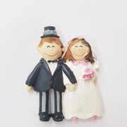Trade Shop - Set 12 Pezzi Sposi Sposini Wedding In Ceramica Bomboniera Bomboniere Matrimonio -