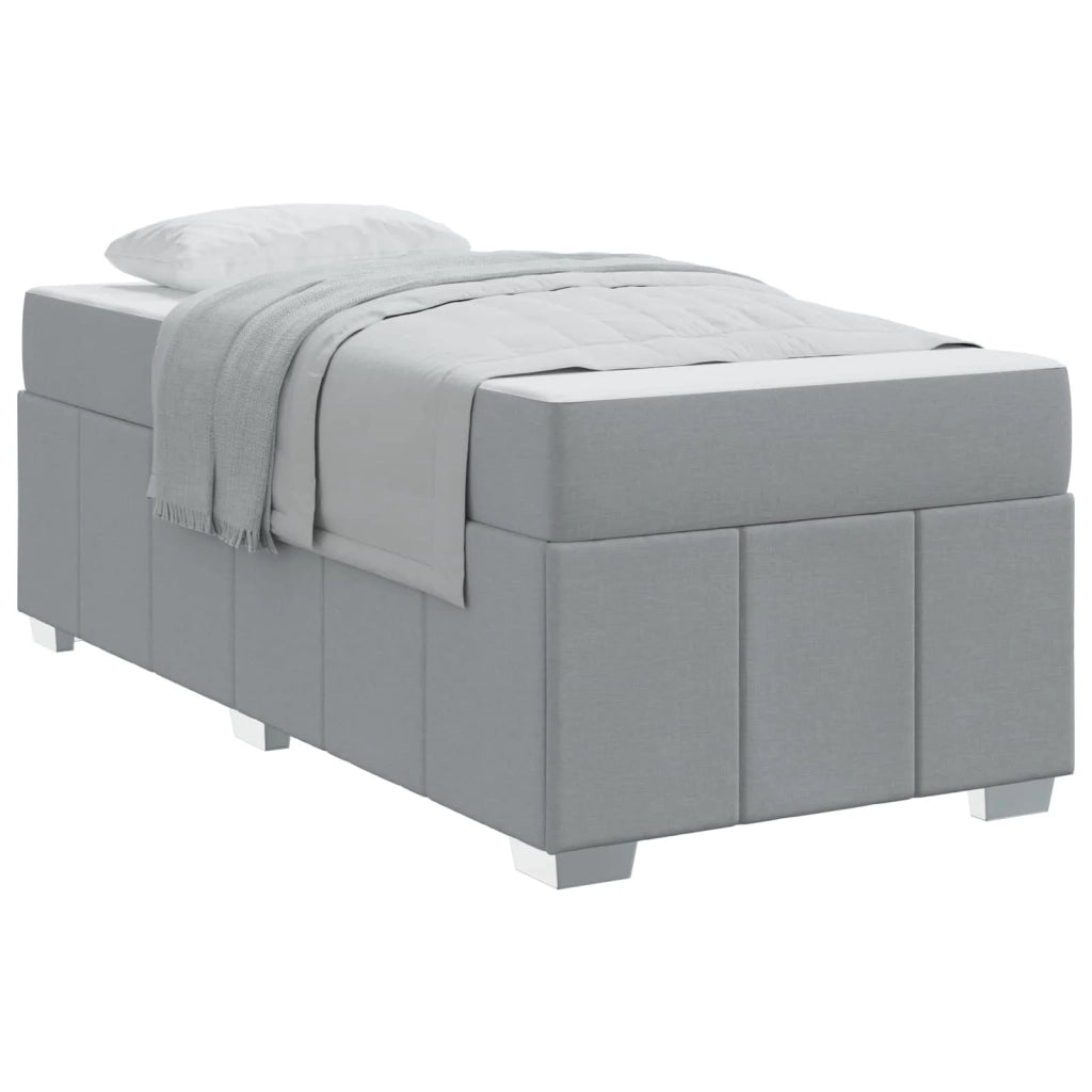 Struttura del letto Grigio chiaro 90 x 200 cm Tessuto