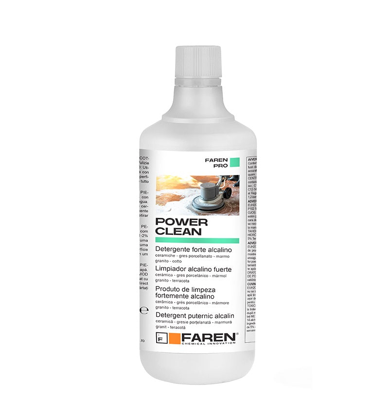 POWER CLEAN detergente alcalino forte pulizie pavimenti cotto granito ceramica marmo gres 1 LT