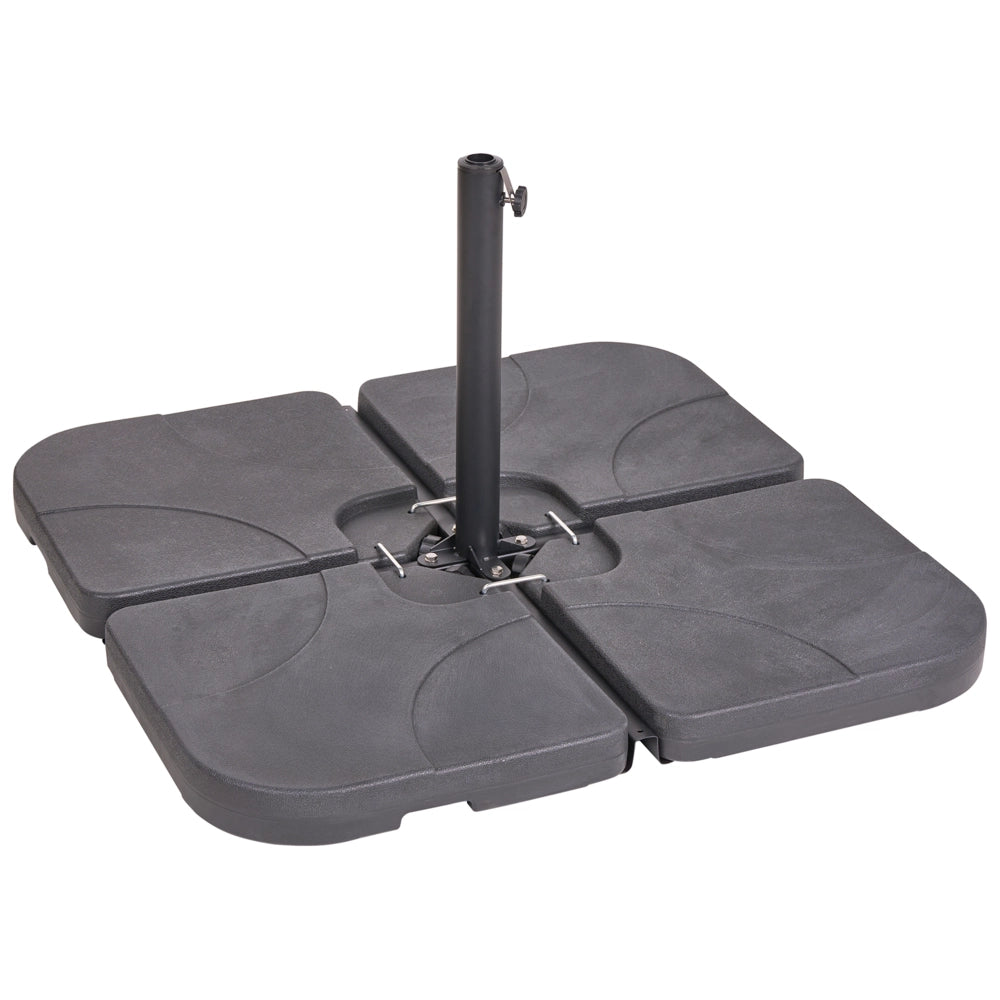 Base per ombrellone in materiale sintetico Nero quadrato 104 x 104 cm