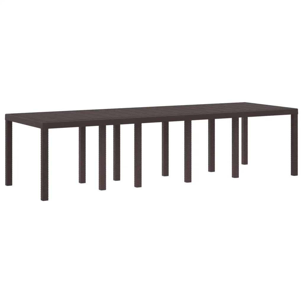 Tavolo da Giardino Marrone 300 x 100 x 73 cm polyrattan 3378521