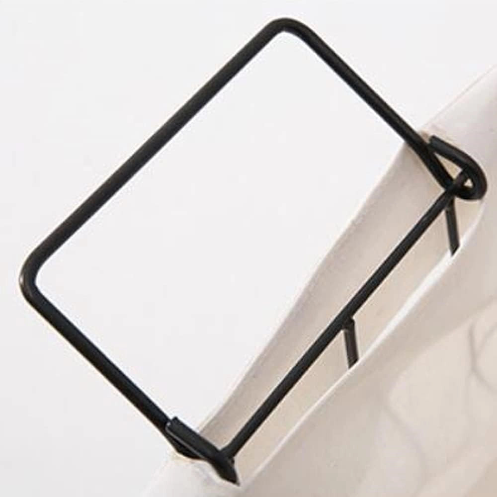 Trade Shop - Set 2 Pz Cestini In Metallo Con Rivestimento Tessuto Porta Oggetti Manici 10628 -