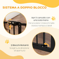 Cancellino per Cani Estensibile 74-100x77 cm in Metallo Nero