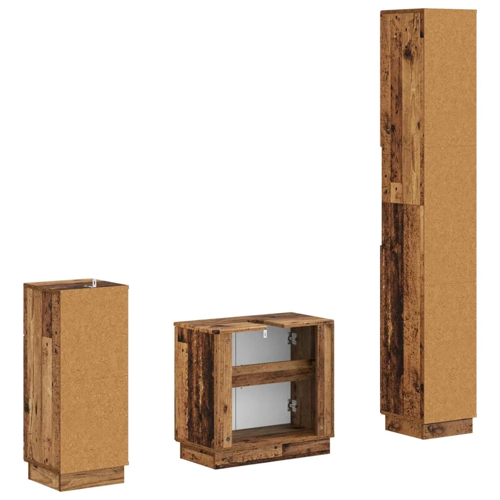 Set di armadietti da bagno in 3 pezzi HOORN 3417880