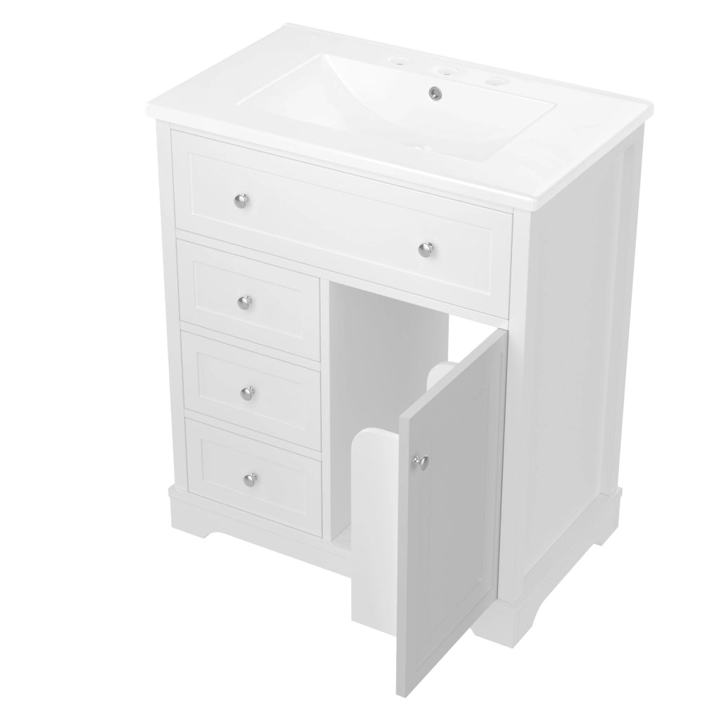 Mobile bagno da terra con lavabo 76x46x87 cm bianco
