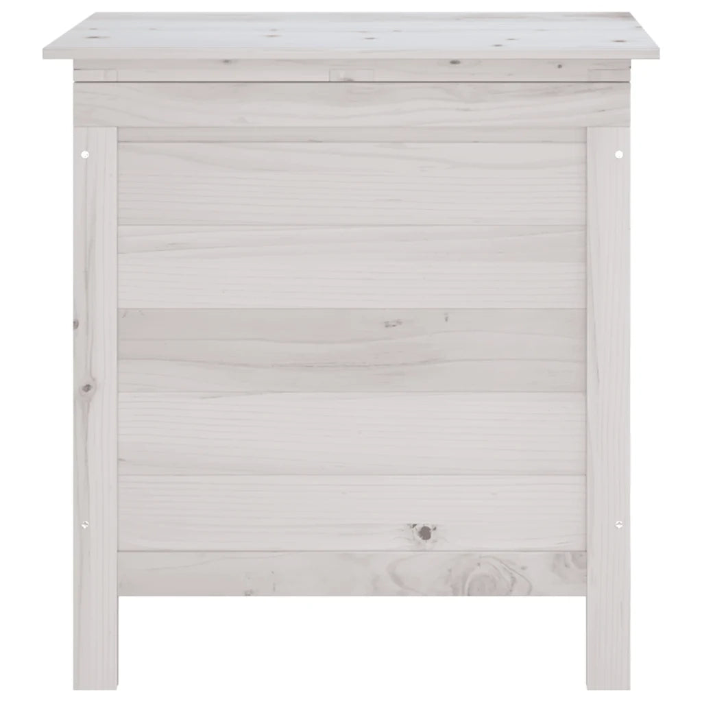 Contenitore Giardino Bianco 50x49x56,5 cm Legno Massello Abete 364749