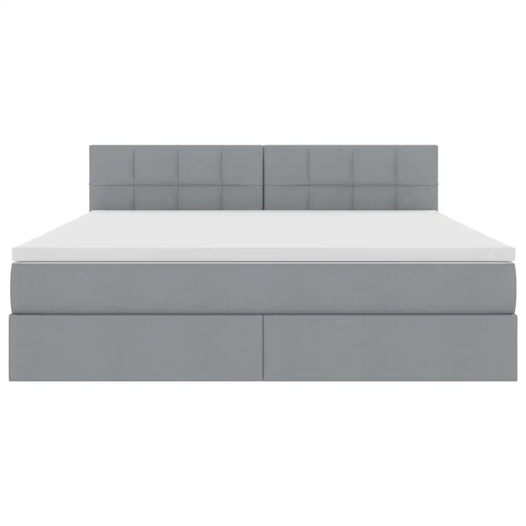 Letto con contenitore e materasso Grigio chiaro 160 x 200 cm 3370518