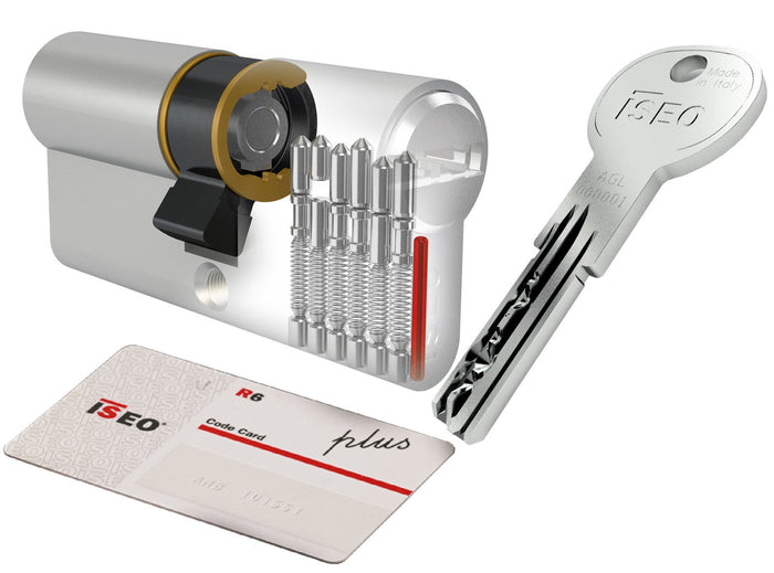 iseo 'r6 plus' cilindro 5 chiavi mm 35x55 cod:ferx.94225