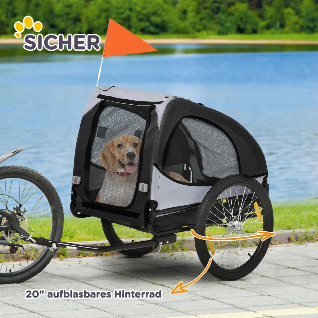 Trasportino per cani con rete e copertura ¨C zephmum ¨C 140x71x83 cm nero