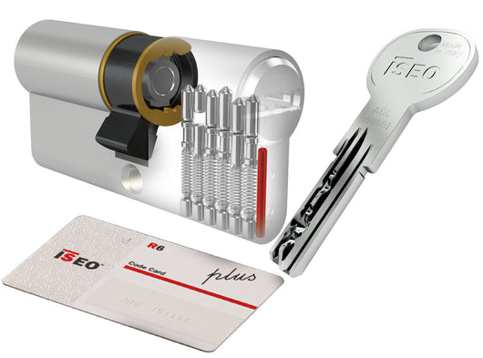 iseo 'r6 plus' cilindro 5 chiavi mm 30x70 cod:ferx.94226