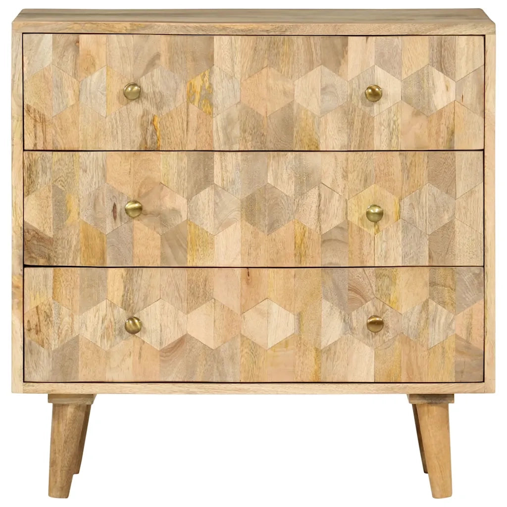 Cassettiera 70x35x70 cm in Legno Massello di Mango CFW6812331