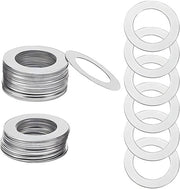 Raccordi a scatola 50 pezzi - Raccordi a scatola piatti M6 x 12 x 0,2 mm - Borchie in acciaio inossidabile - Per viti e dadi - Superficie di contatto rafforzata - Dischi di supporto