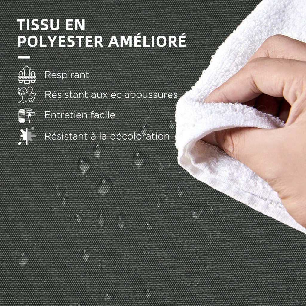 Cuscini per sedie da giardino ¨C zephmum ¨C 6 pezzi grigio scuro tessuto poliestere 42x42 cm