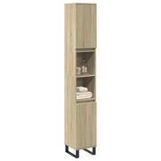 Armadietto da Bagno Rovere Sonoma 30x30x190cm Legno Multistrato 849669