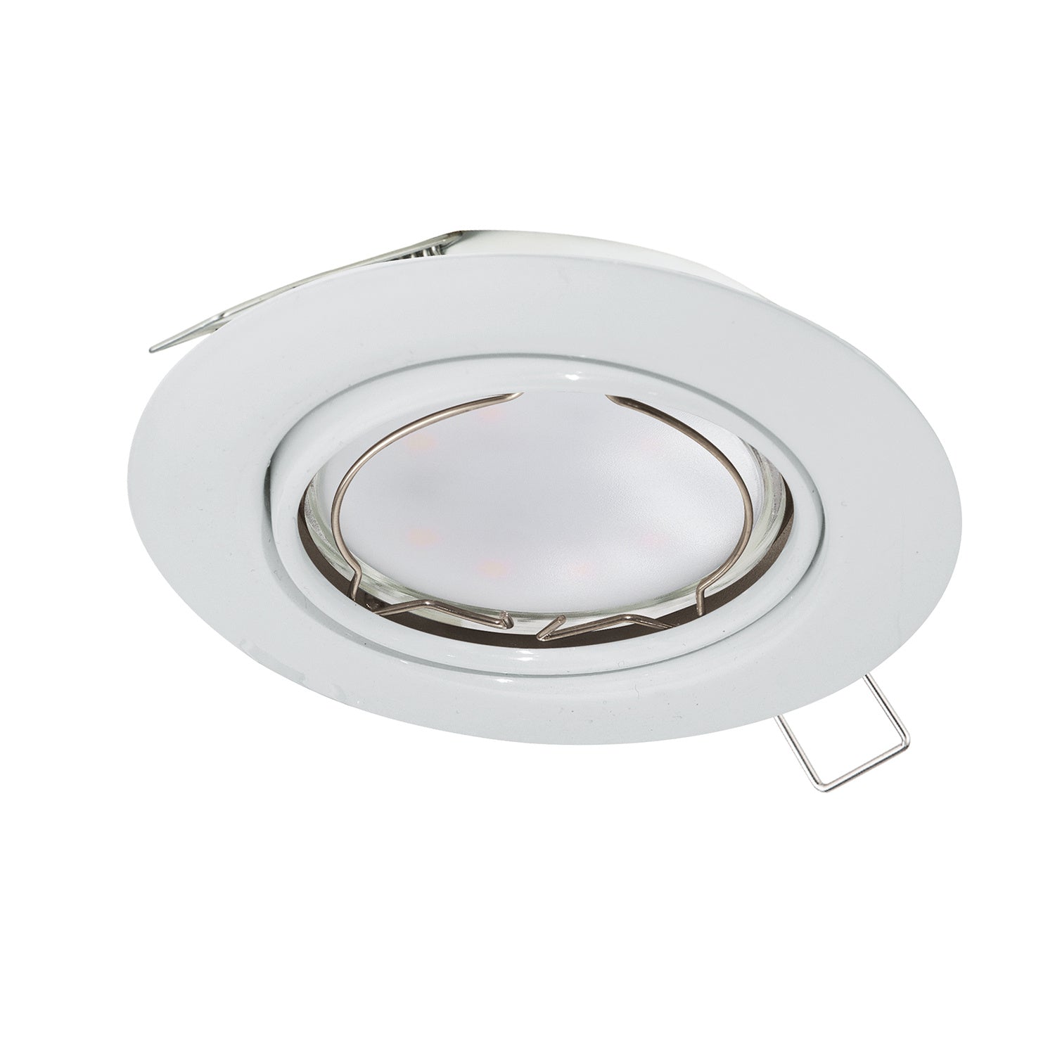 Faretto Ad Incasso Moderno Peneto In Acciaio Bianco 1 Luce Gu10 4,6W