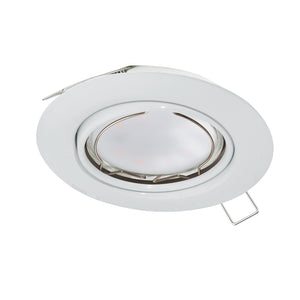 Faretto Ad Incasso Moderno Peneto In Acciaio Bianco 1 Luce Gu10 4,6W