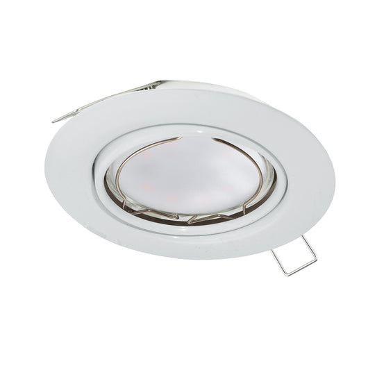 Faretto Ad Incasso Moderno Peneto In Acciaio Bianco 1 Luce Gu10 4,6W