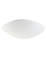 Plafoniera Pandora E27 2x75W in metallo e vetro soffiato bianco, Diametro 460mm, compatibile Smart Luce - Fabas Luce