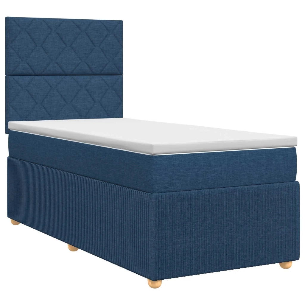 Letto box spring con materasso Blu 80 x 200 cm Tessuto 3454276