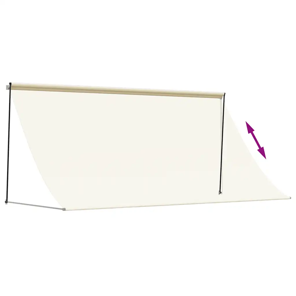 Tenda da Sole | Tenda parasole Retrattile Crema 300x150 cm in Tessuto e Acciaio