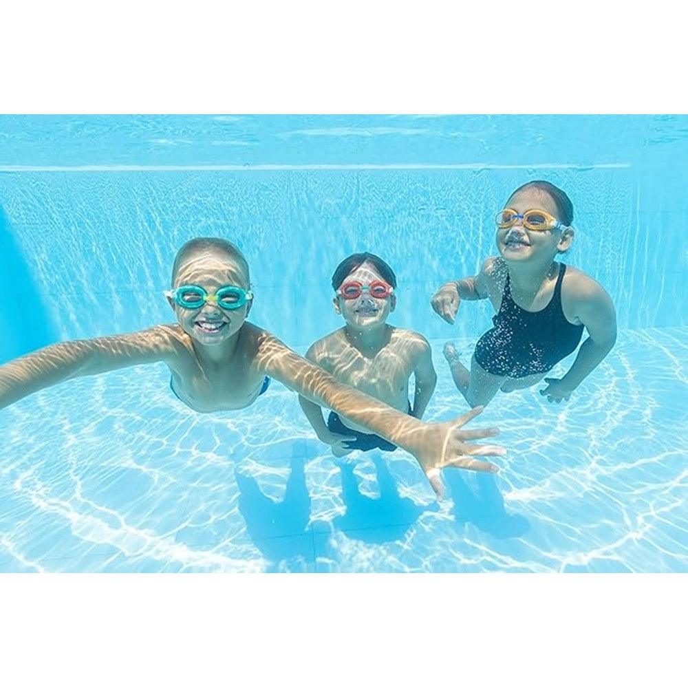 Trade Shop - Occhialini Nuoto Mare Piscina Per Bambini 7-14 Anni Antiappannamento Colori Assortiti 21049 -