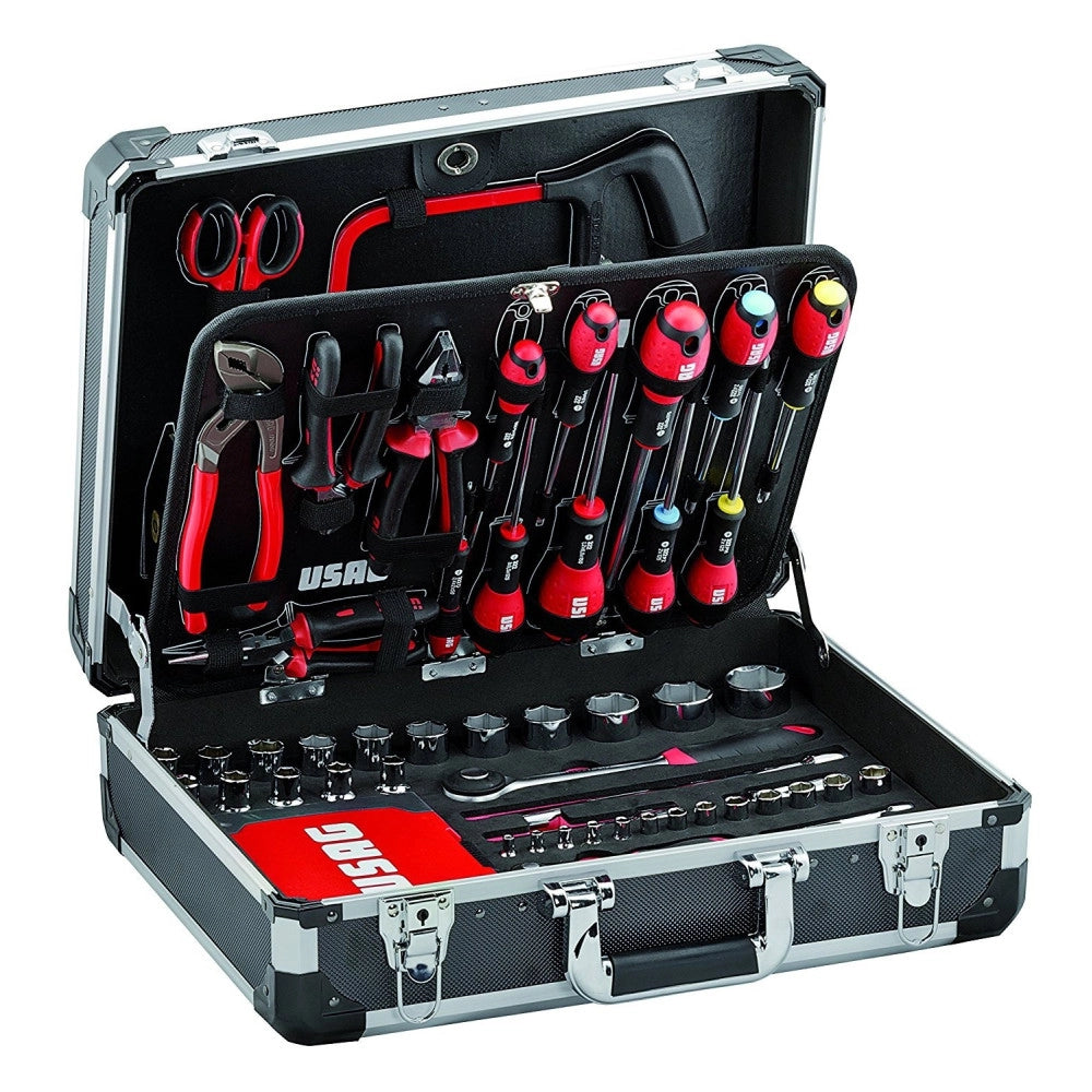 Trade Shop - Valigia Con Set Kit Assortimento Utensili X Manutenzione Usag 002 Jm 183 Pezzi -