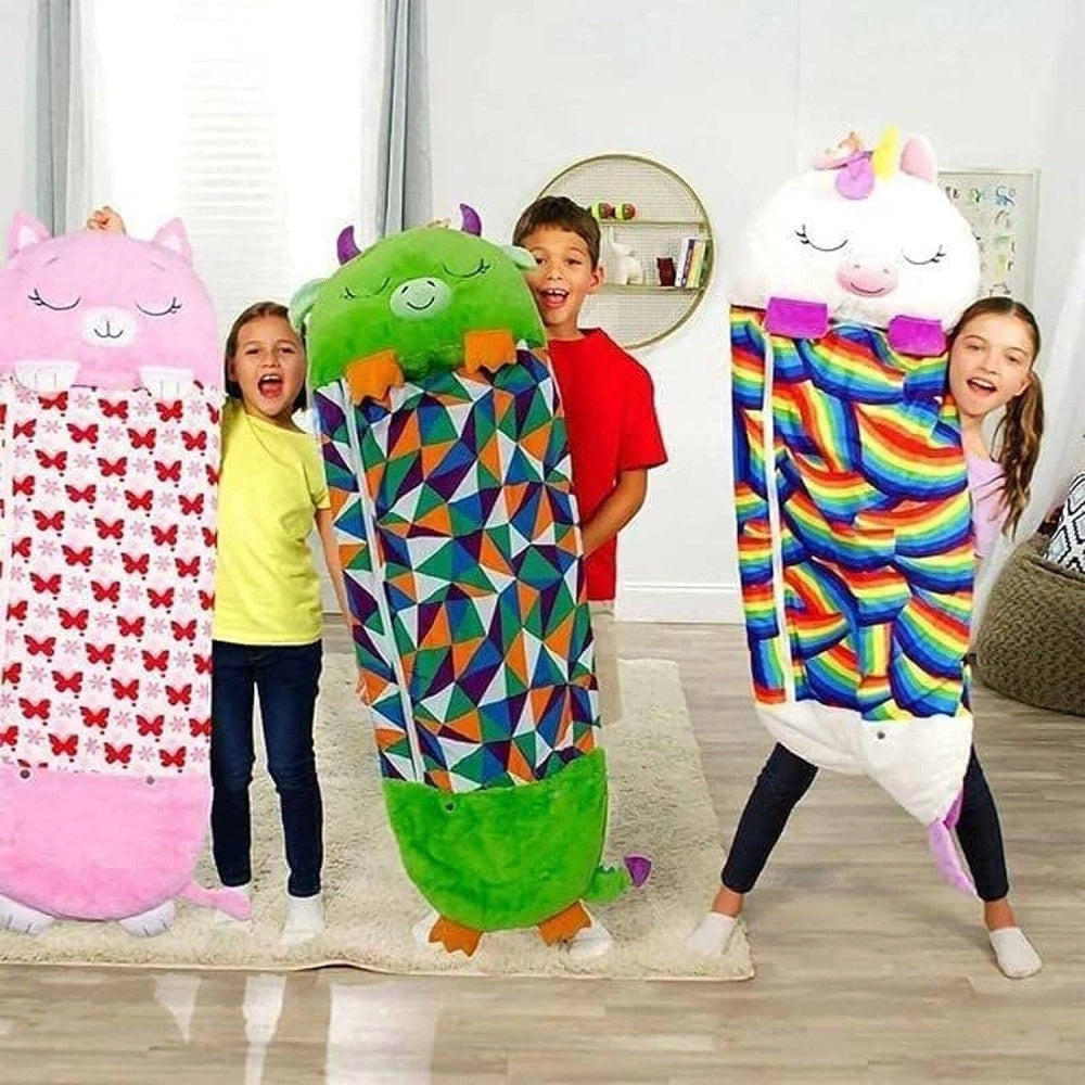 Trade Shop - Sacco A Pelo Nanna Per Bambini Da 2 A 6 Anni In Tessuto Cotone 120x40 Set Asilo -