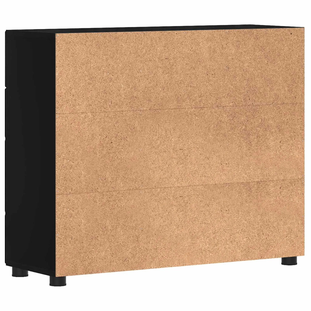 Armadio in Legno Nero 88,5 x 30,5 x 73 cm Legno multistrato